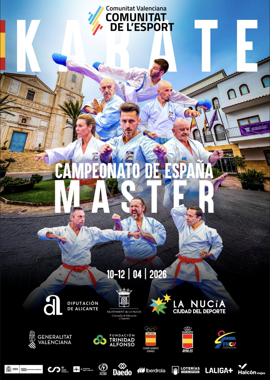 cartel oficial_campeonato de España Master de karate 2026_karate veteranos_fkcv_rfek