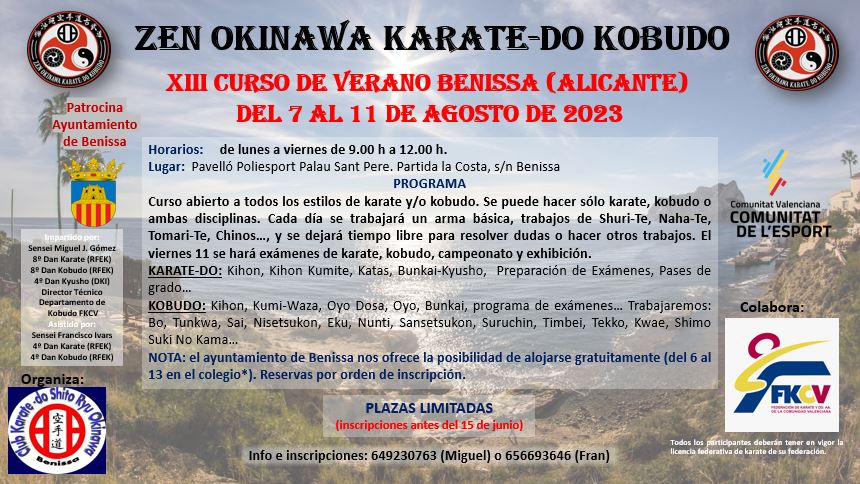 Curso Karate y Kobudo Benissa