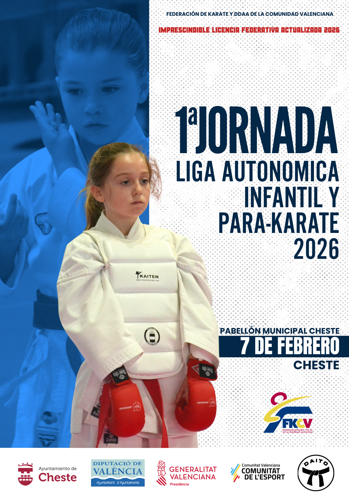 CARTEL OFICIAL LIGA FKCV INFANTIL JORNADA 1